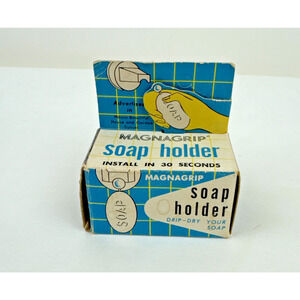 Vintage Soap Holder Phelon magnetic with Box Phelon Magnagrip